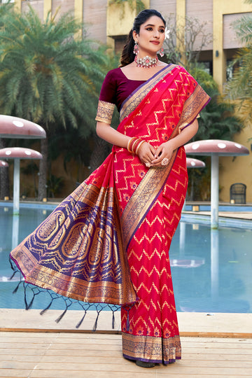 Red Banarasi Silk Saree