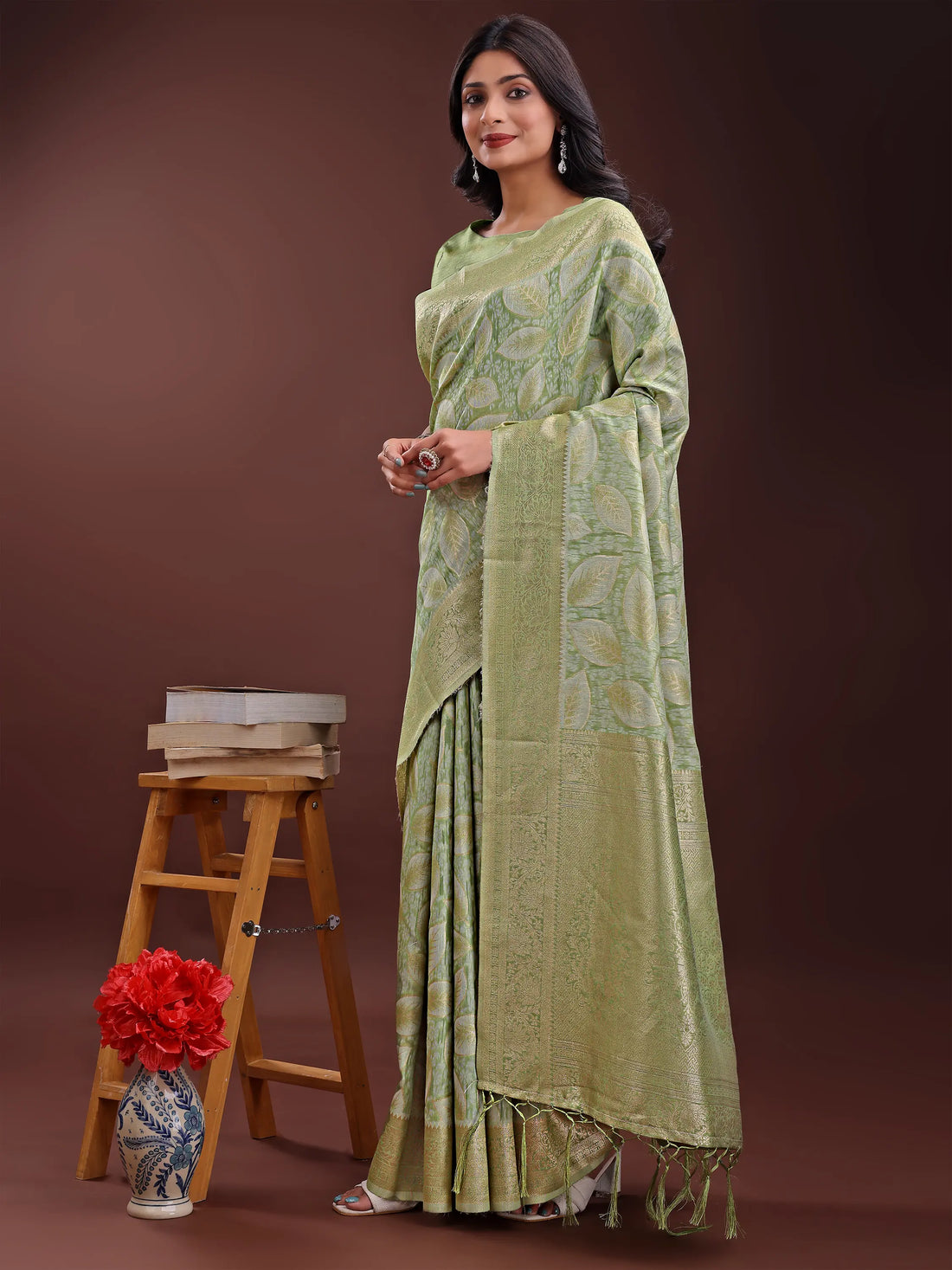 Light Green Cotton Saree
