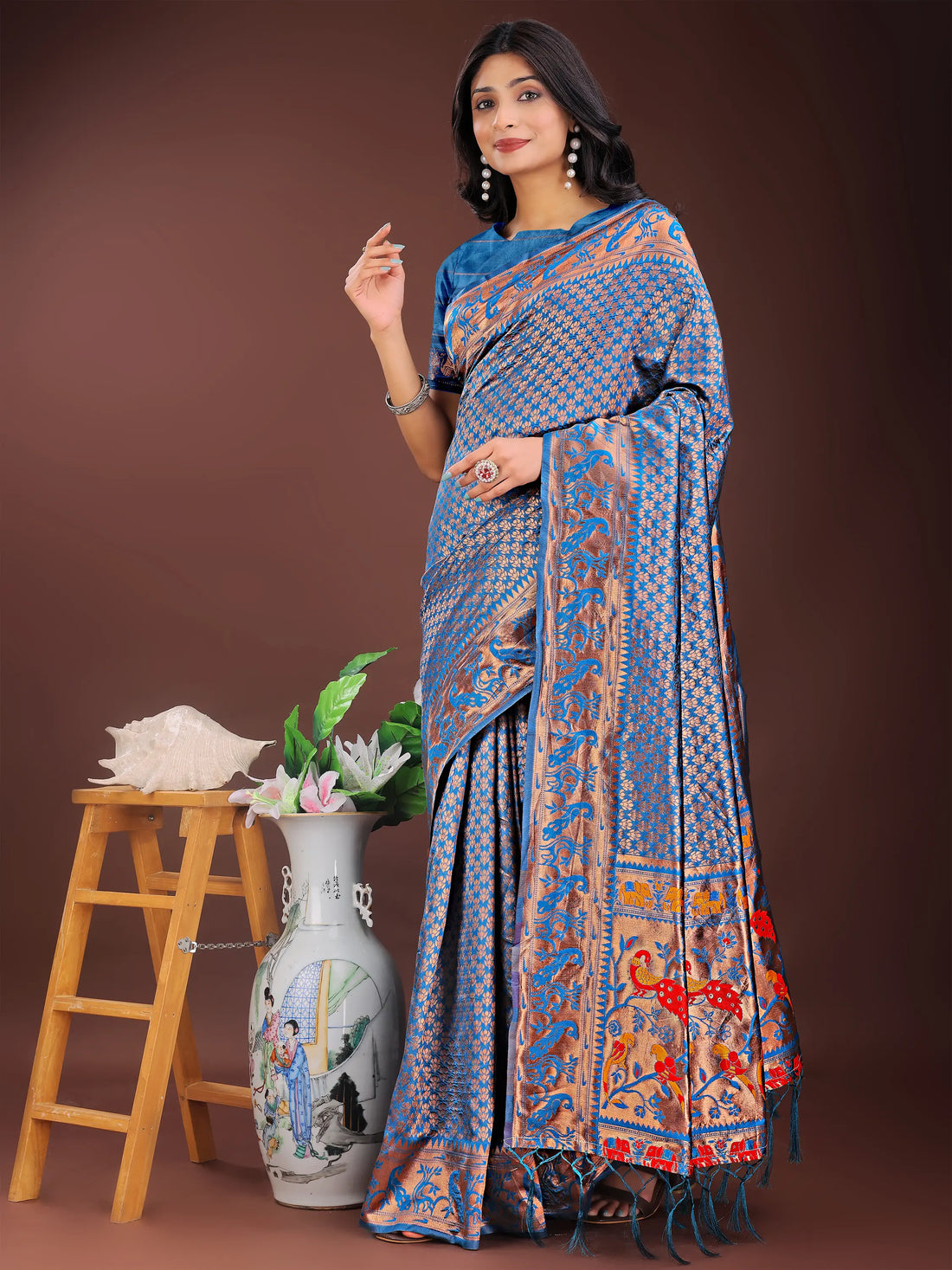 Blue Silk Saree