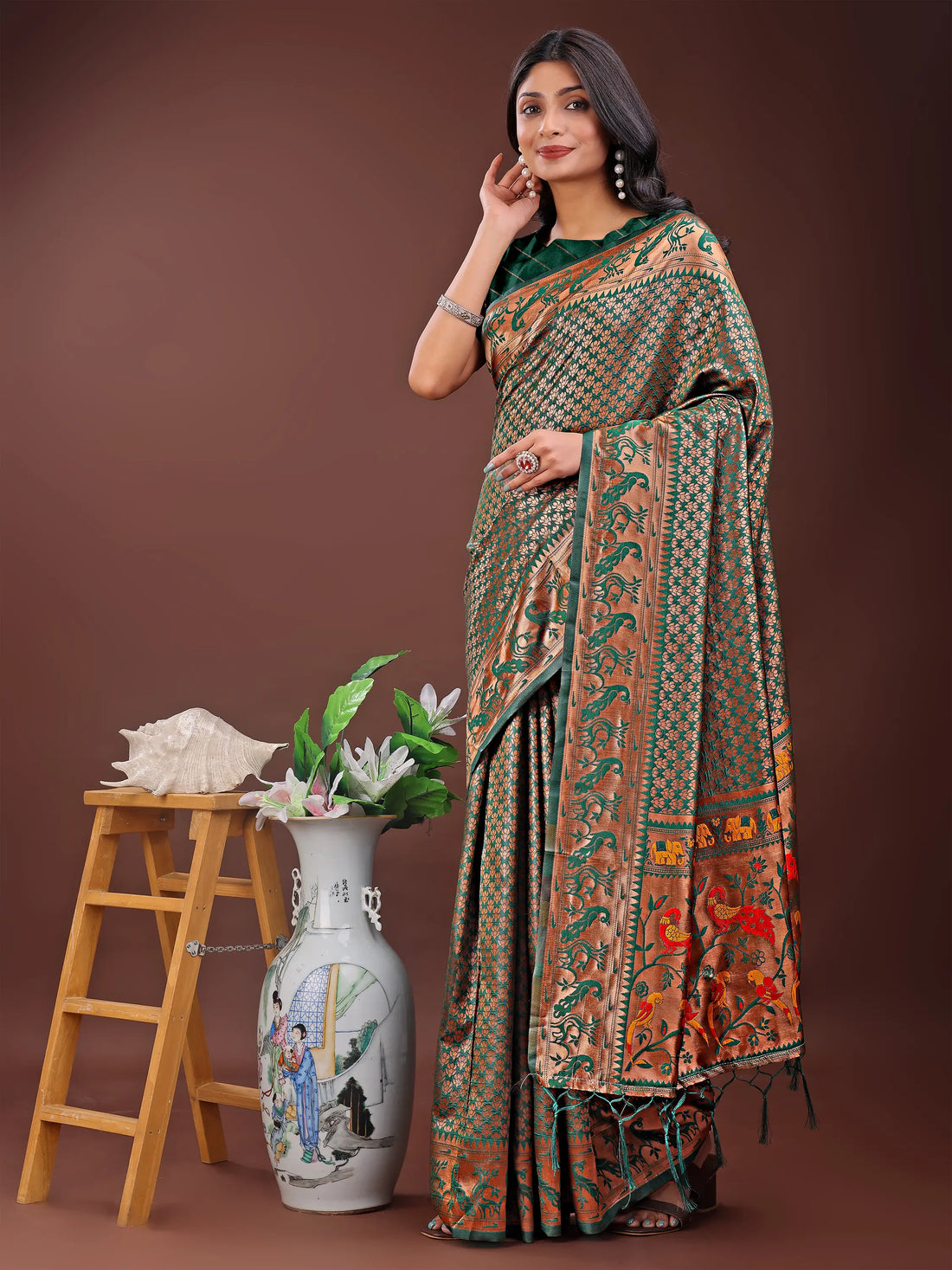 Green Silk Saree
