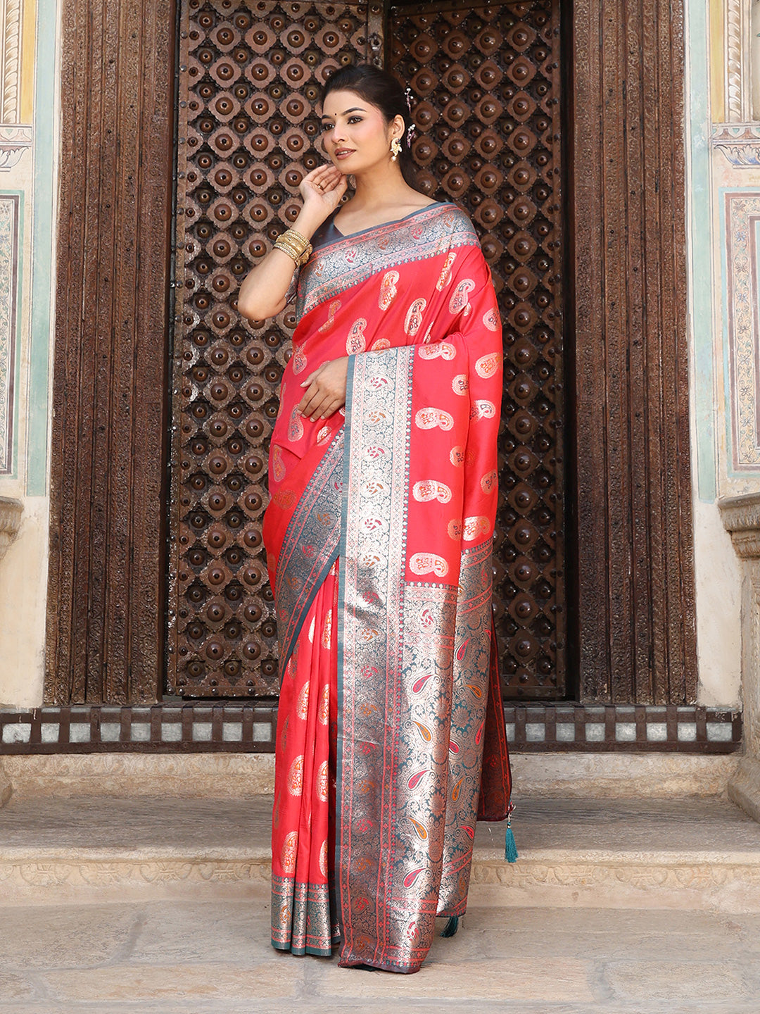 Red Silk Saree