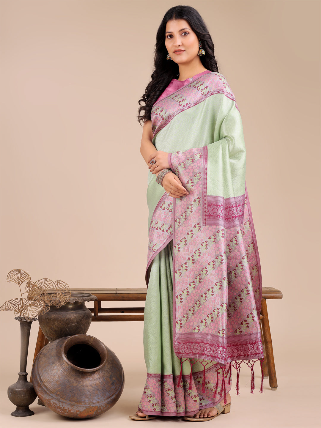 Light Green Silk Saree