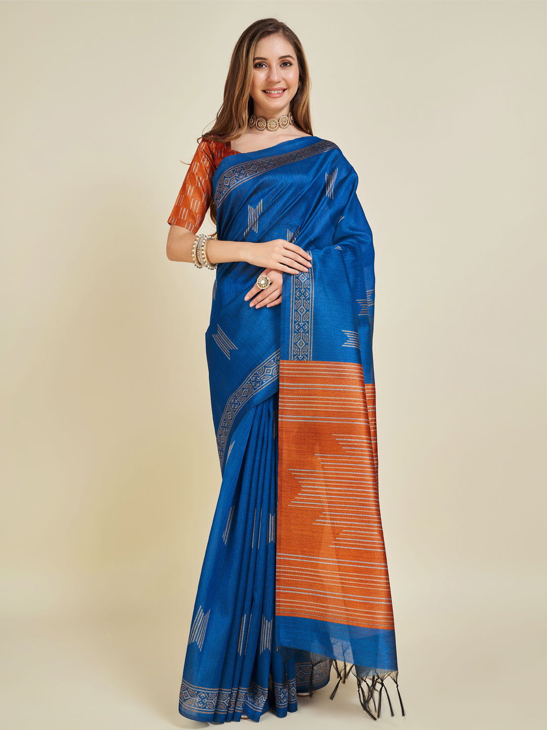 Blue Soft Silk Saree