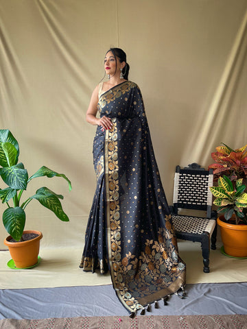 Black Soft Silk Saree