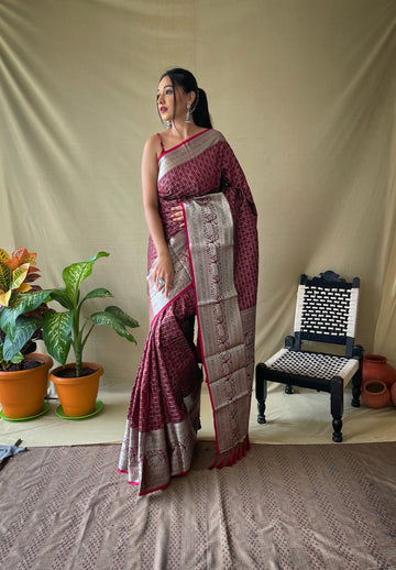 Brown Silk Saree