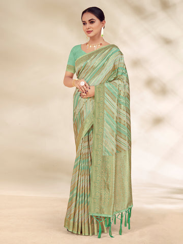 Green Cotton Saree