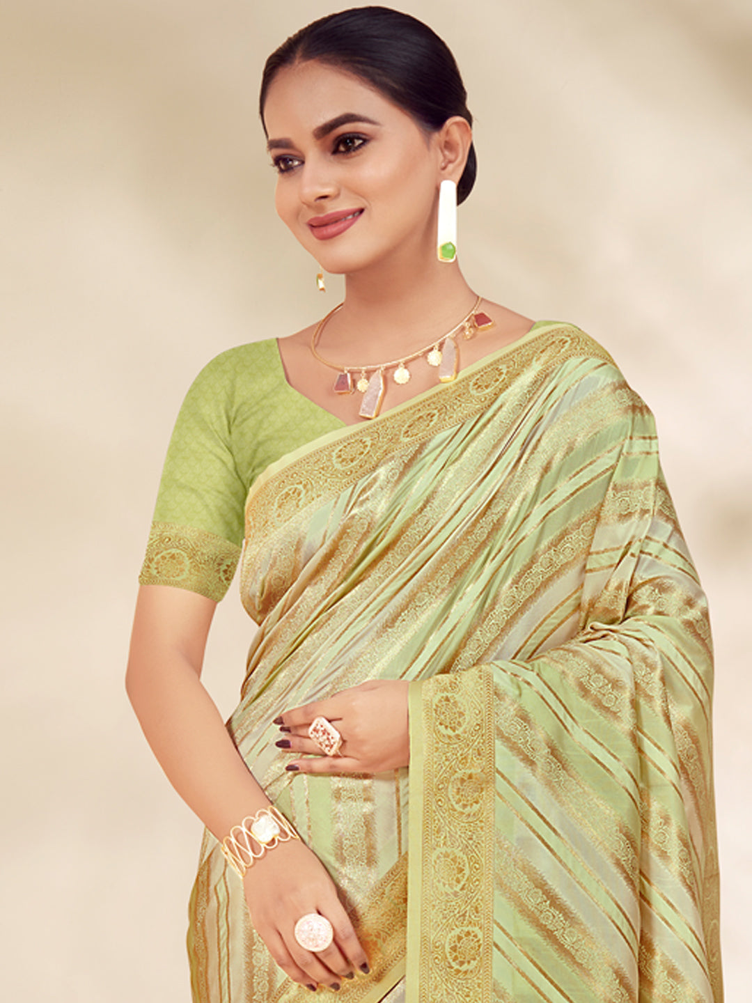 Light Green Cotton Saree