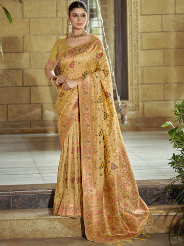 Golden Silk Saree