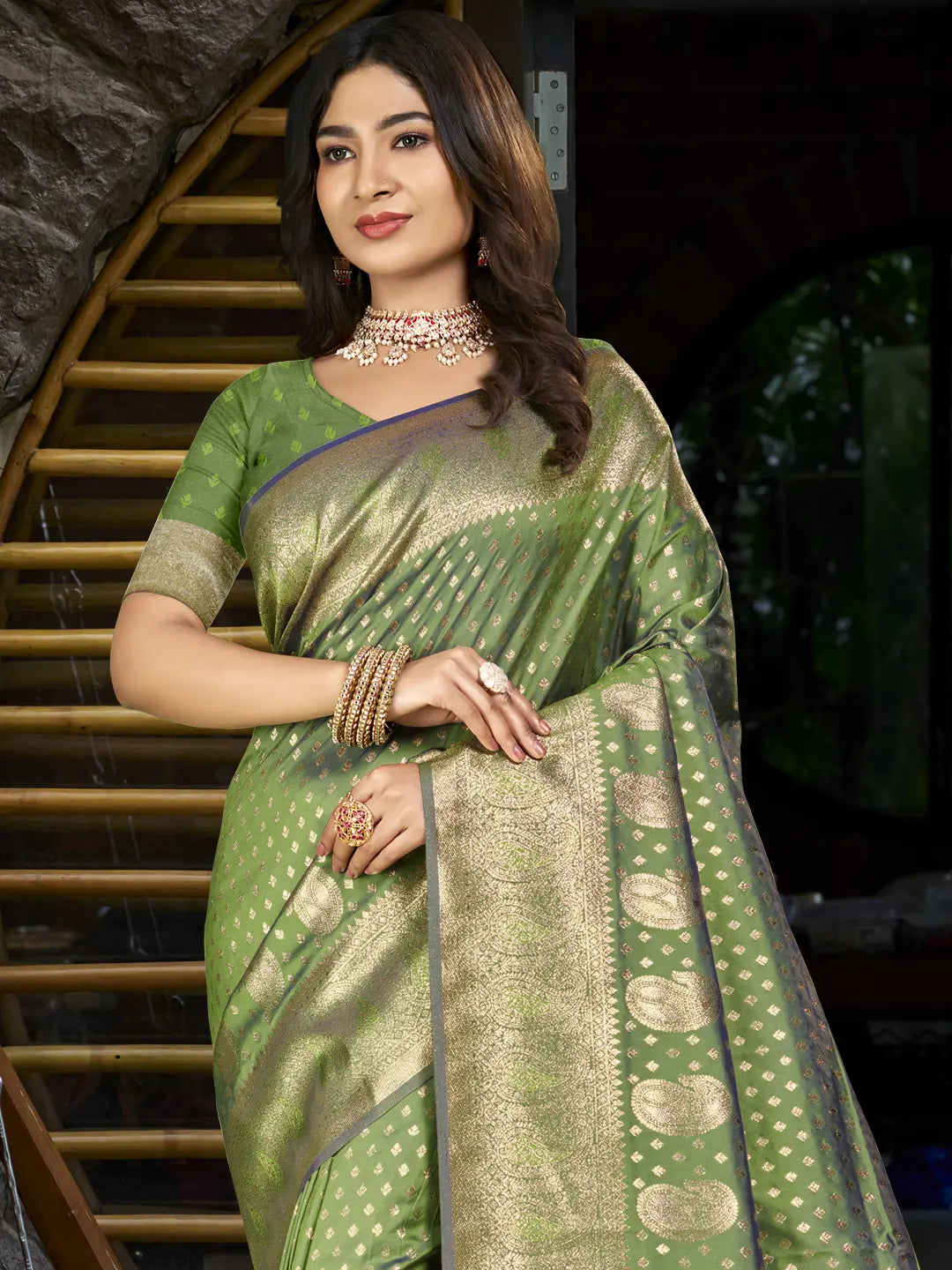 Green Silk Saree