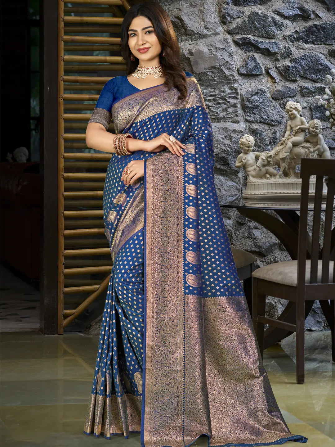 Blue Silk Saree