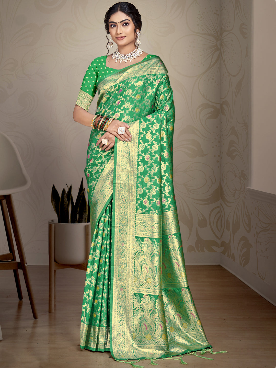 Green Silk Saree