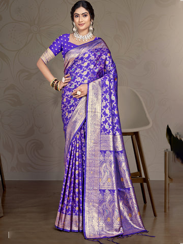 Lavender Silk Saree