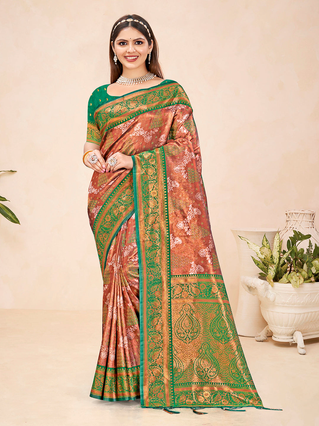 Light Brown Silk Saree