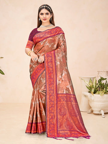 Light Brown Silk Saree