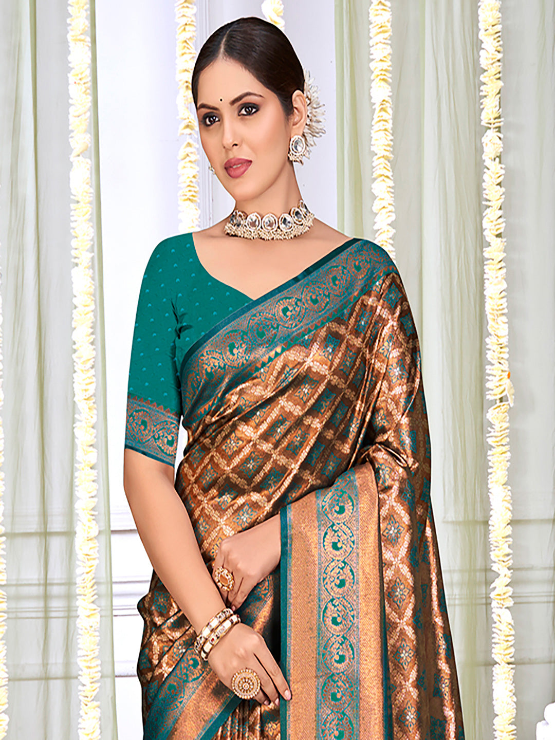 Brown Silk Saree