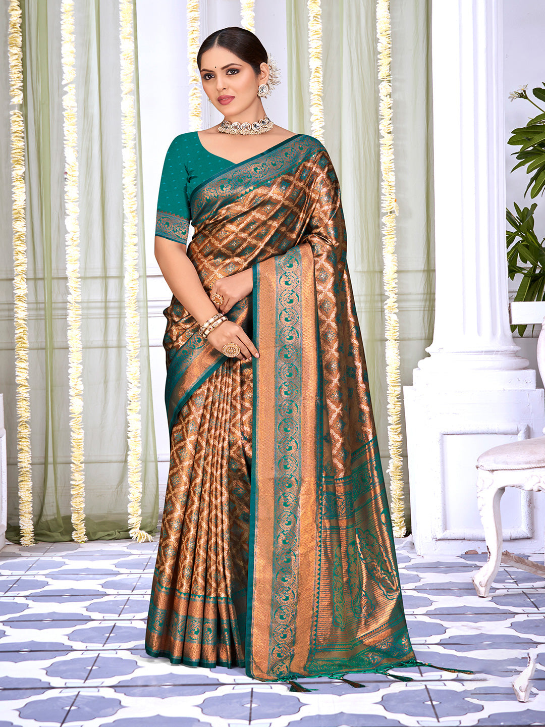 Brown Silk Saree