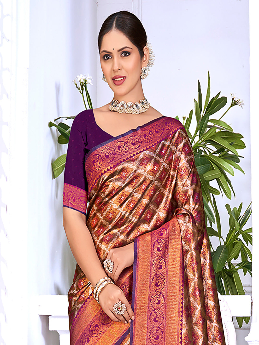 Light Brown Silk Saree