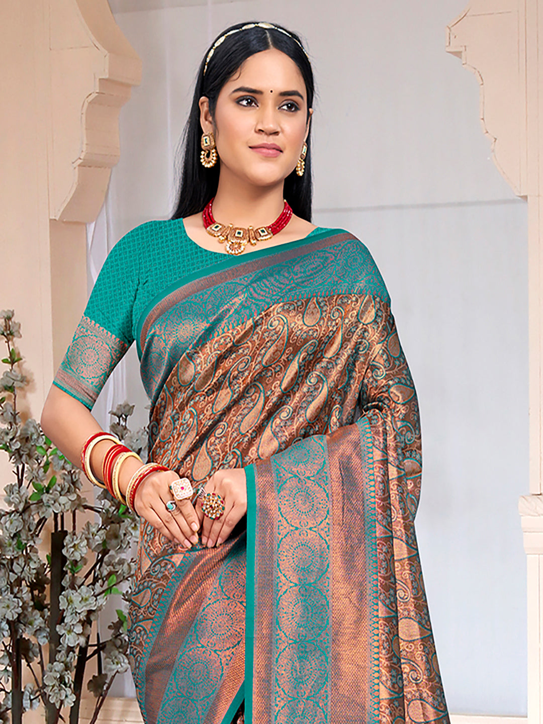 Brown Silk Saree