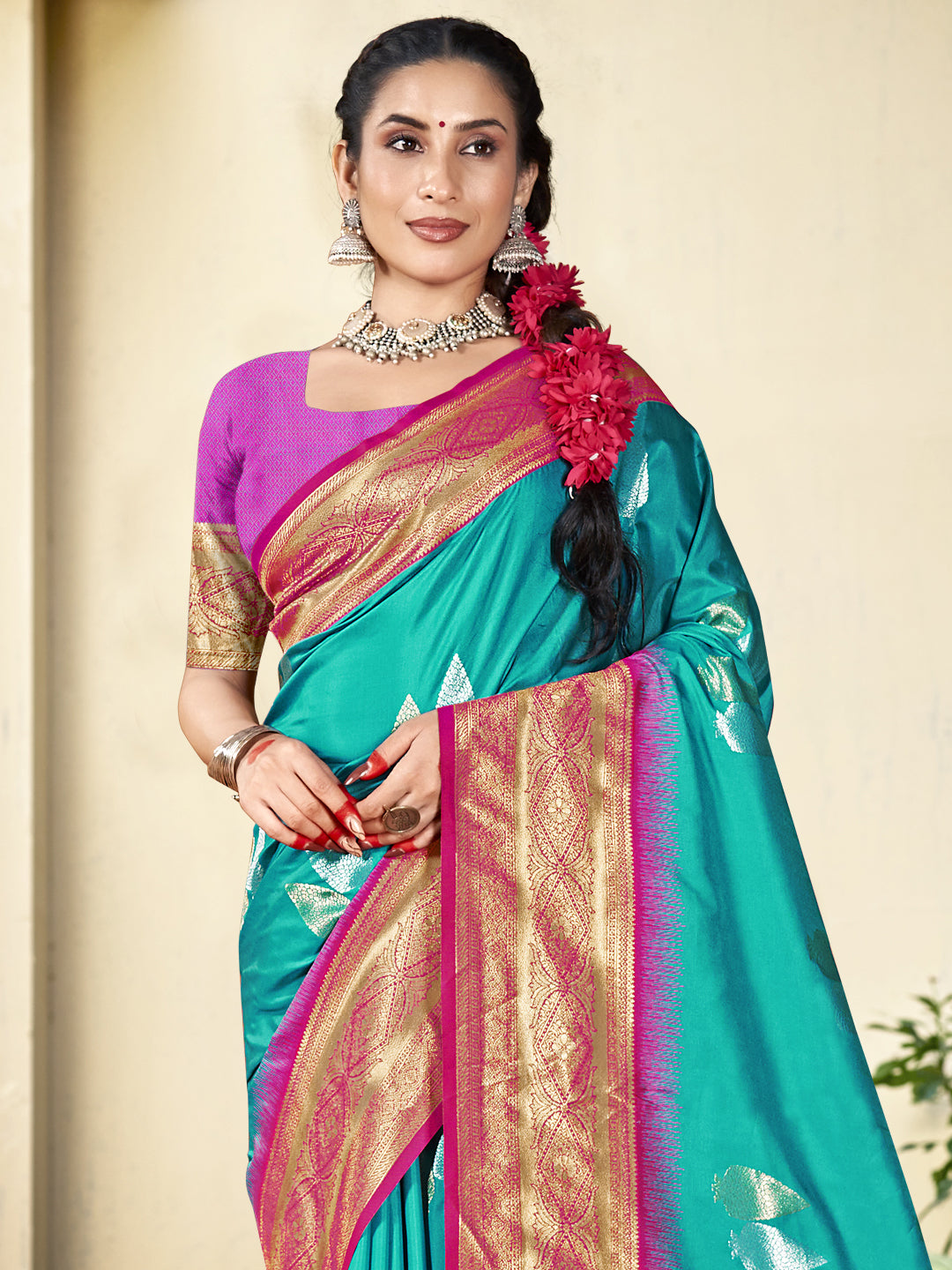 Sky Blue Silk Saree