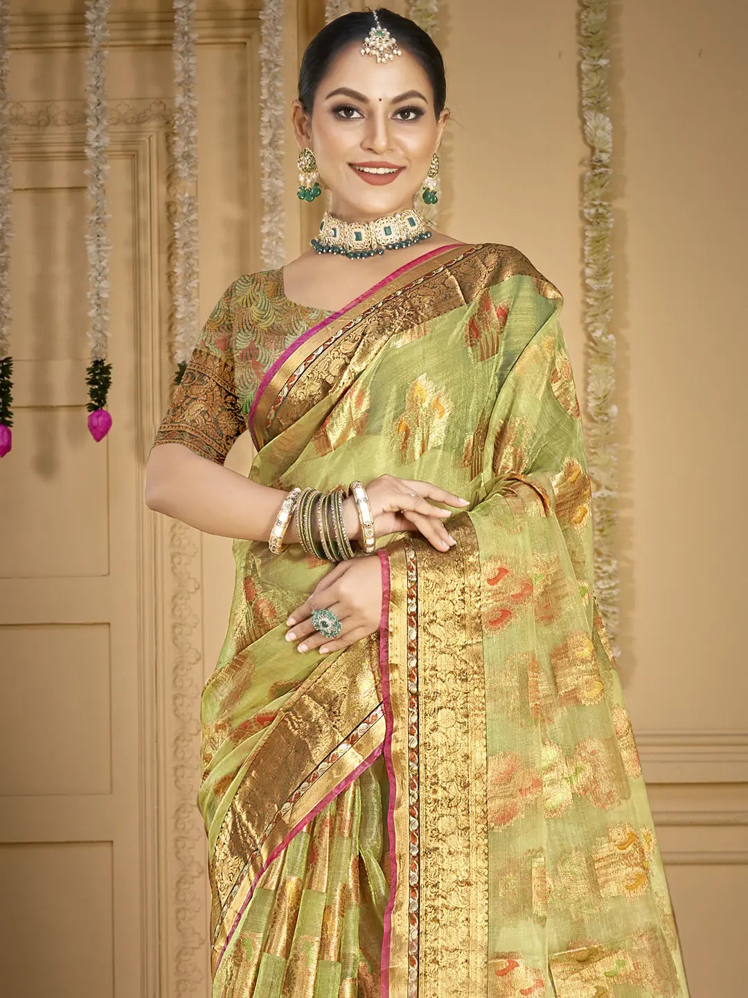 Light Green Organza Saree