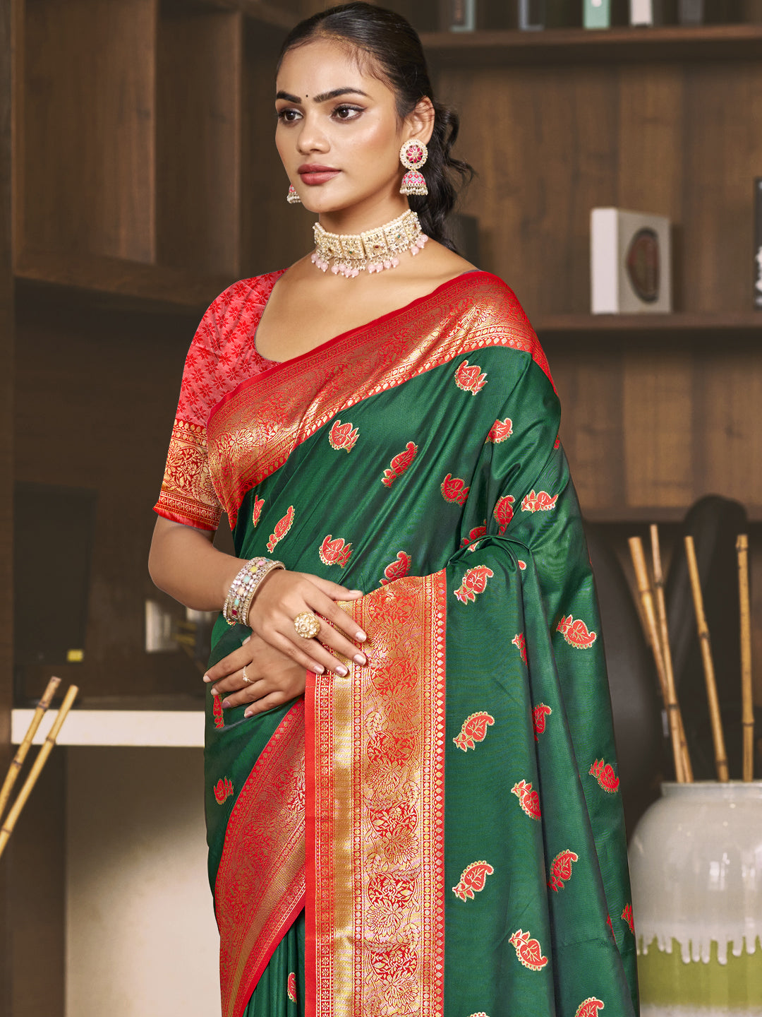 Green Silk Saree