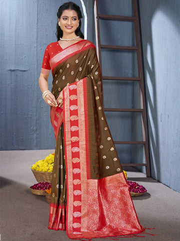 Brown Silk Saree