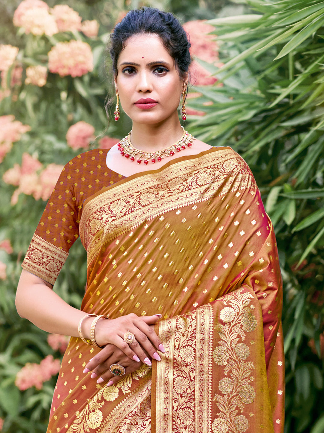 Light Brown Silk Saree