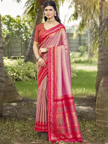 Pink Silk Saree