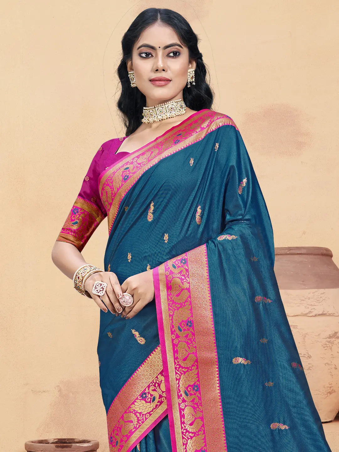 Blue Silk Saree