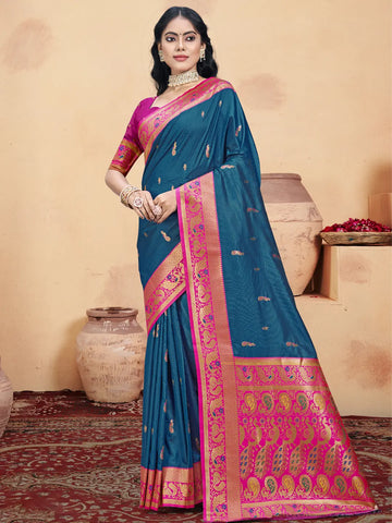 Blue Silk Saree