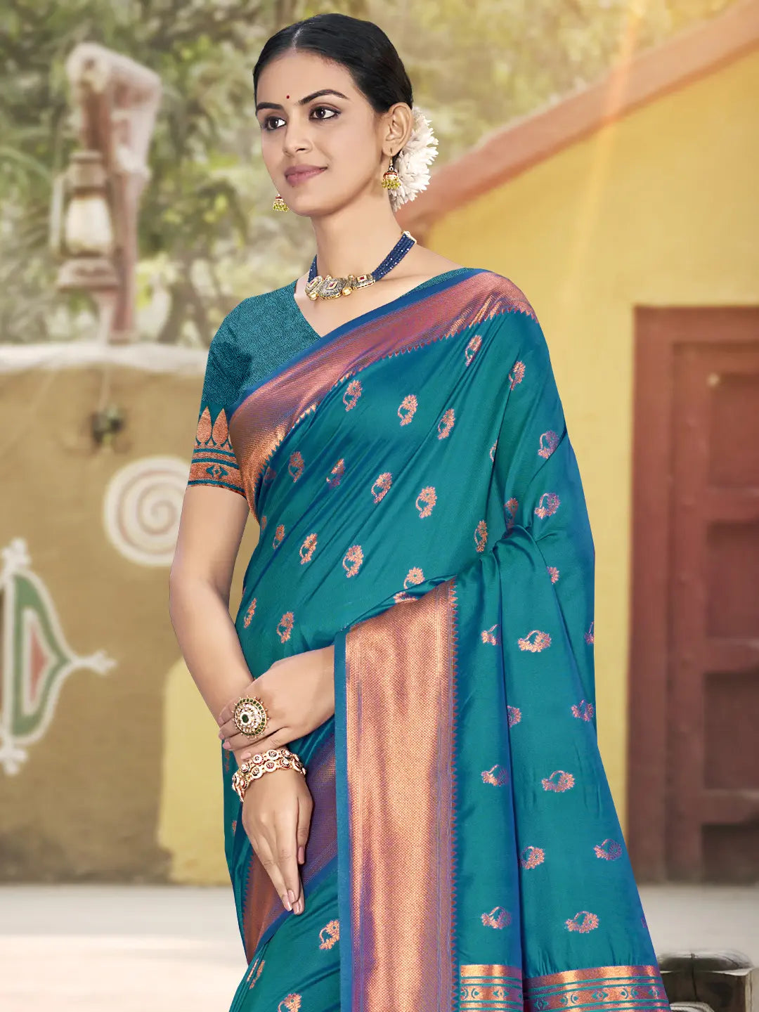 Blue Silk Saree