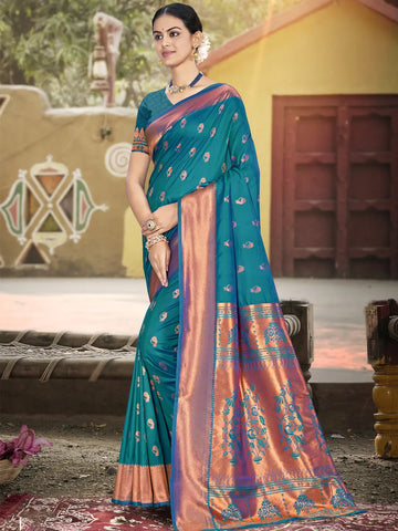 Blue Silk Saree