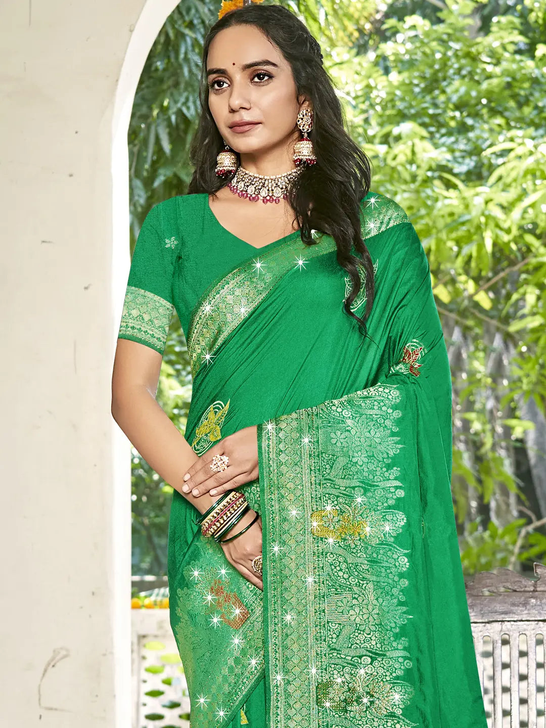 Green Silk Saree