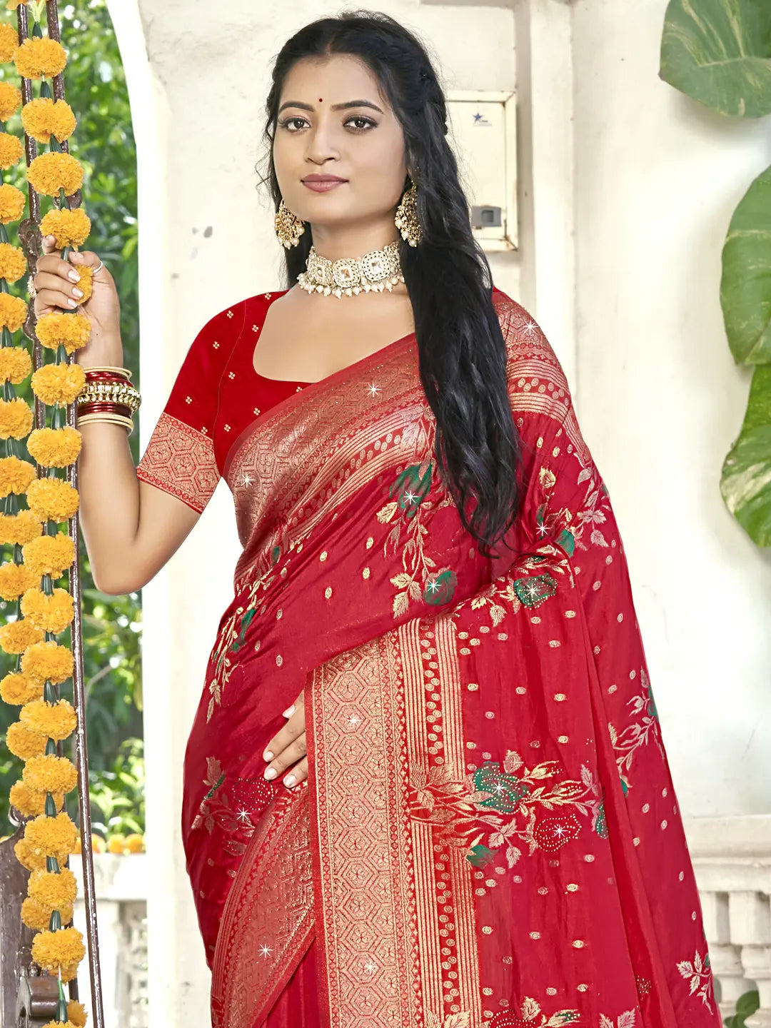 Red Silk Saree