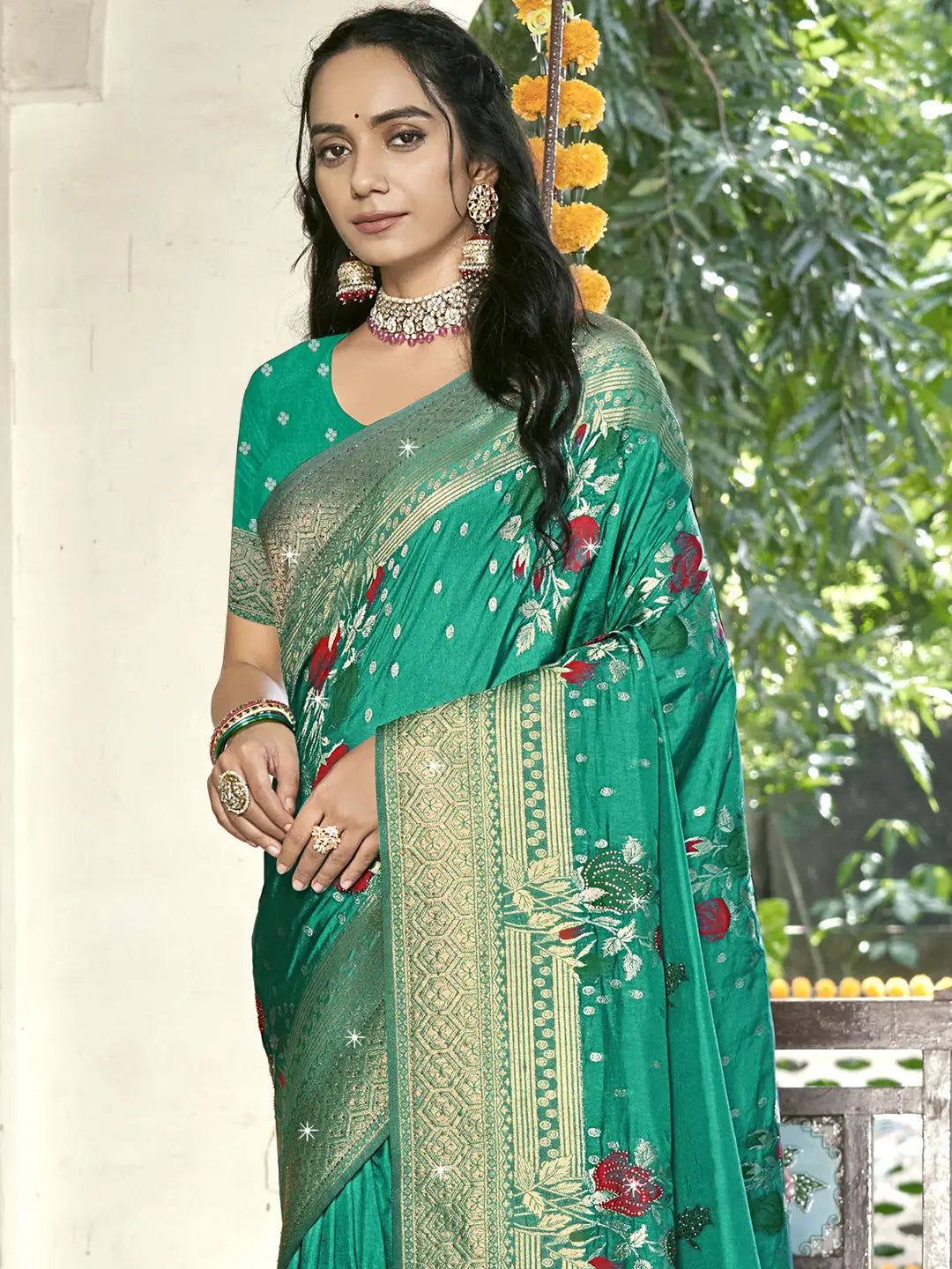 Green Silk Saree