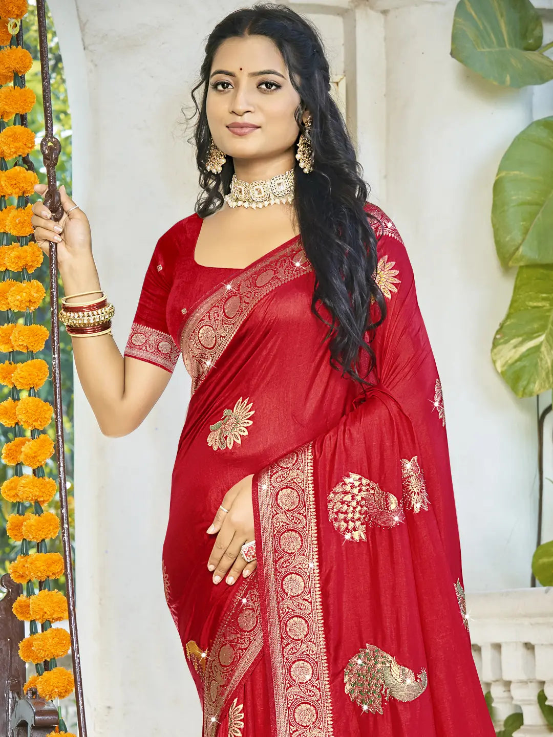 Red Silk Saree