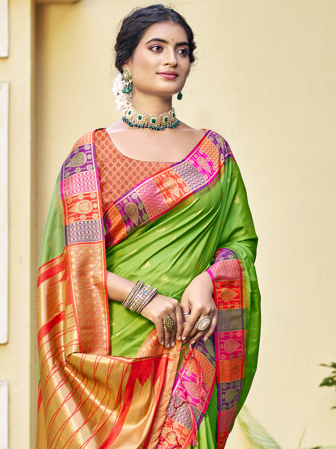 Sea Green Silk Saree