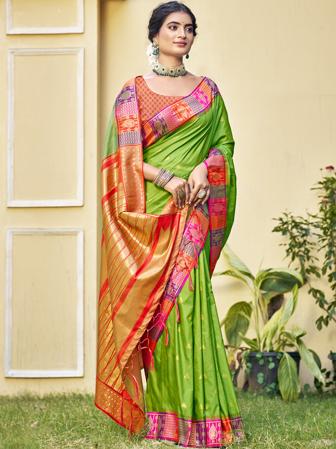 Sea Green Silk Saree