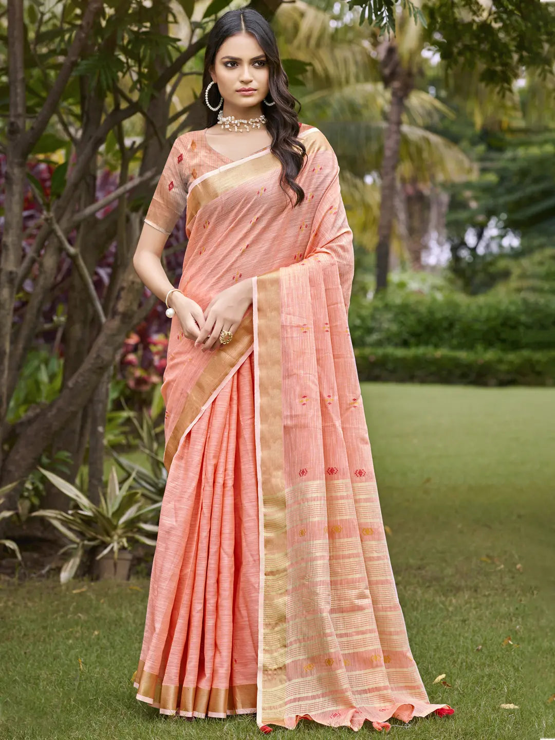 Light Pink Cotton Saree