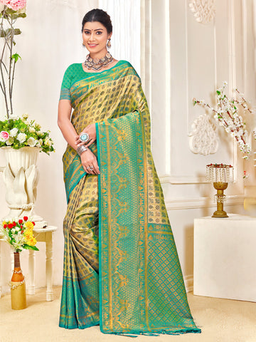 Sangam Yellow Kanjivaram Silk Saree