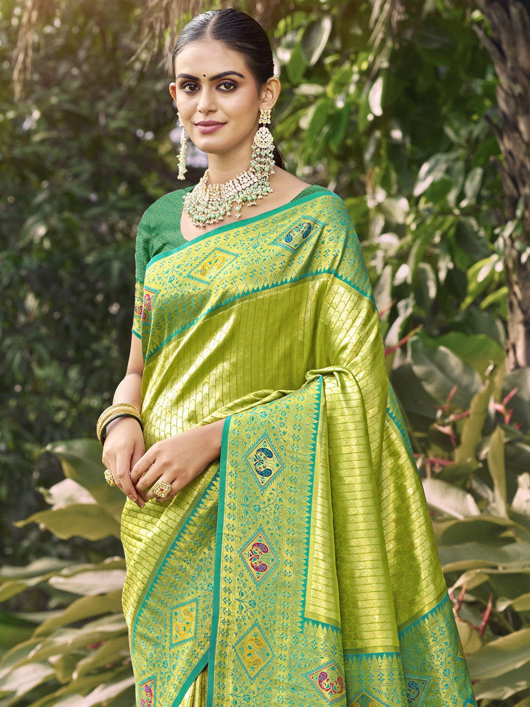 Sea Green Silk Saree