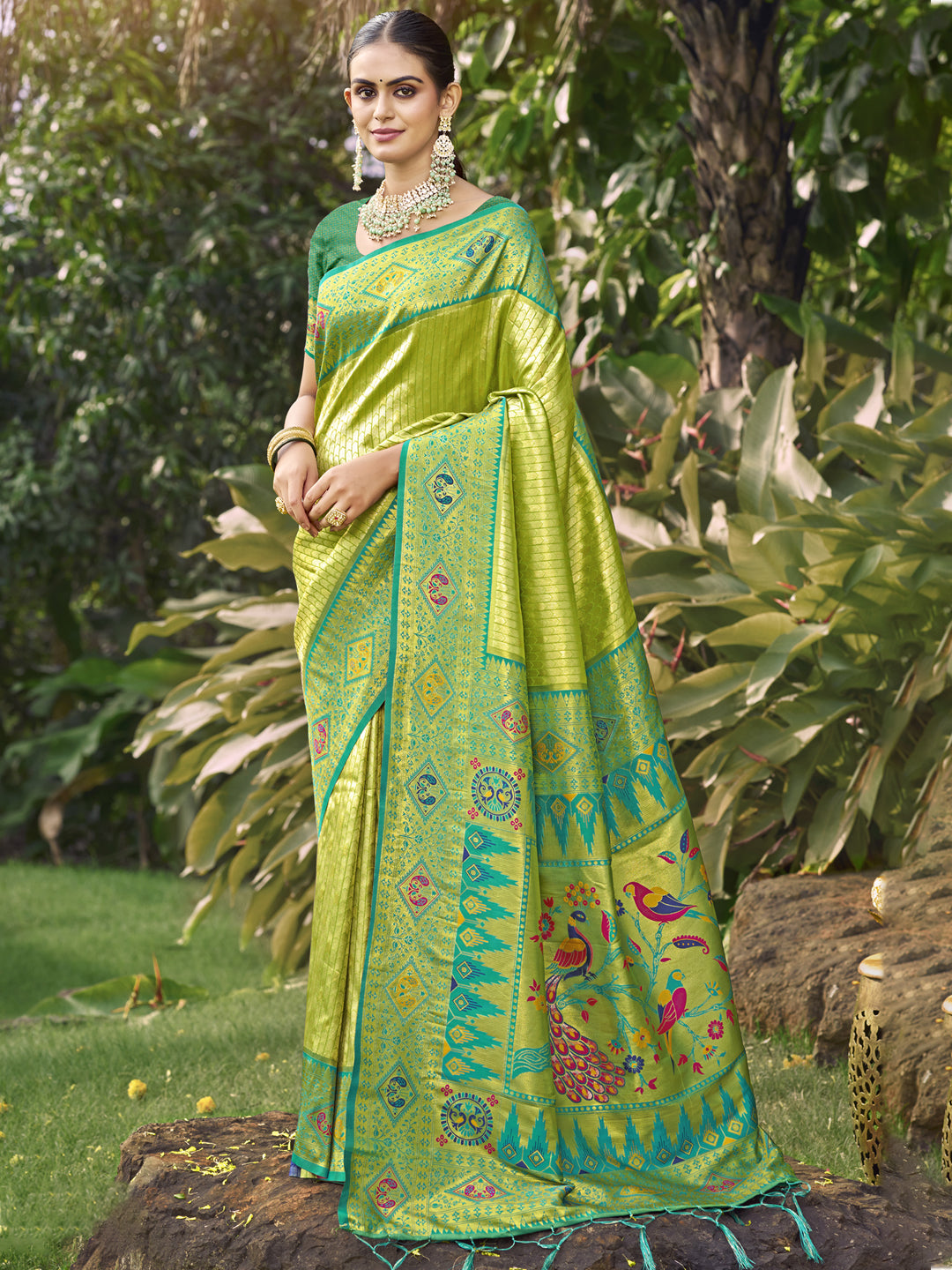 Sea Green Silk Saree