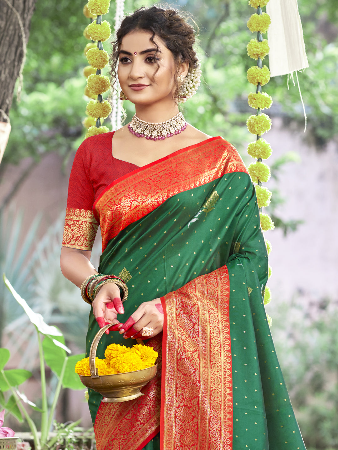 Green Silk Saree