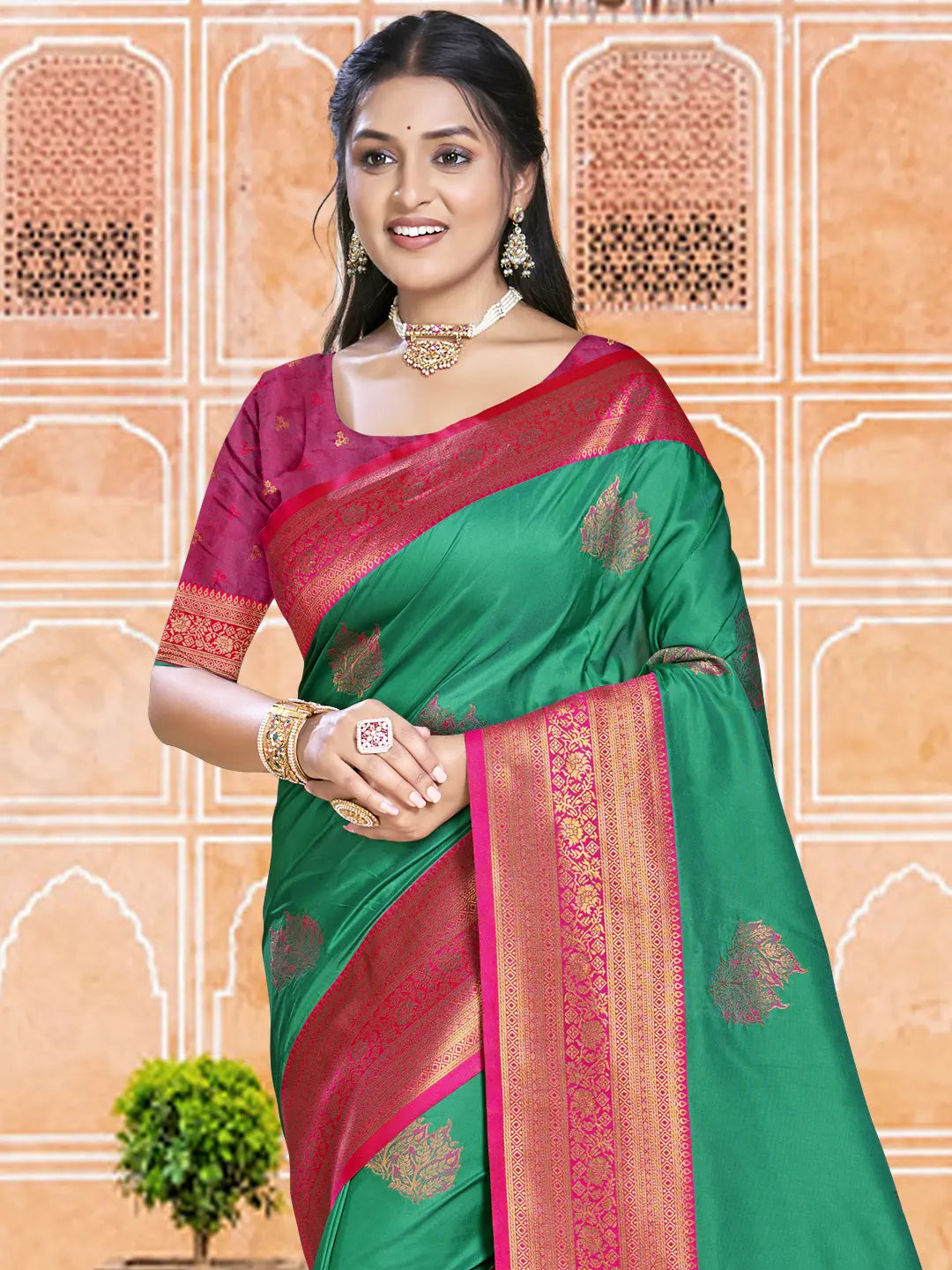 Green Silk Saree