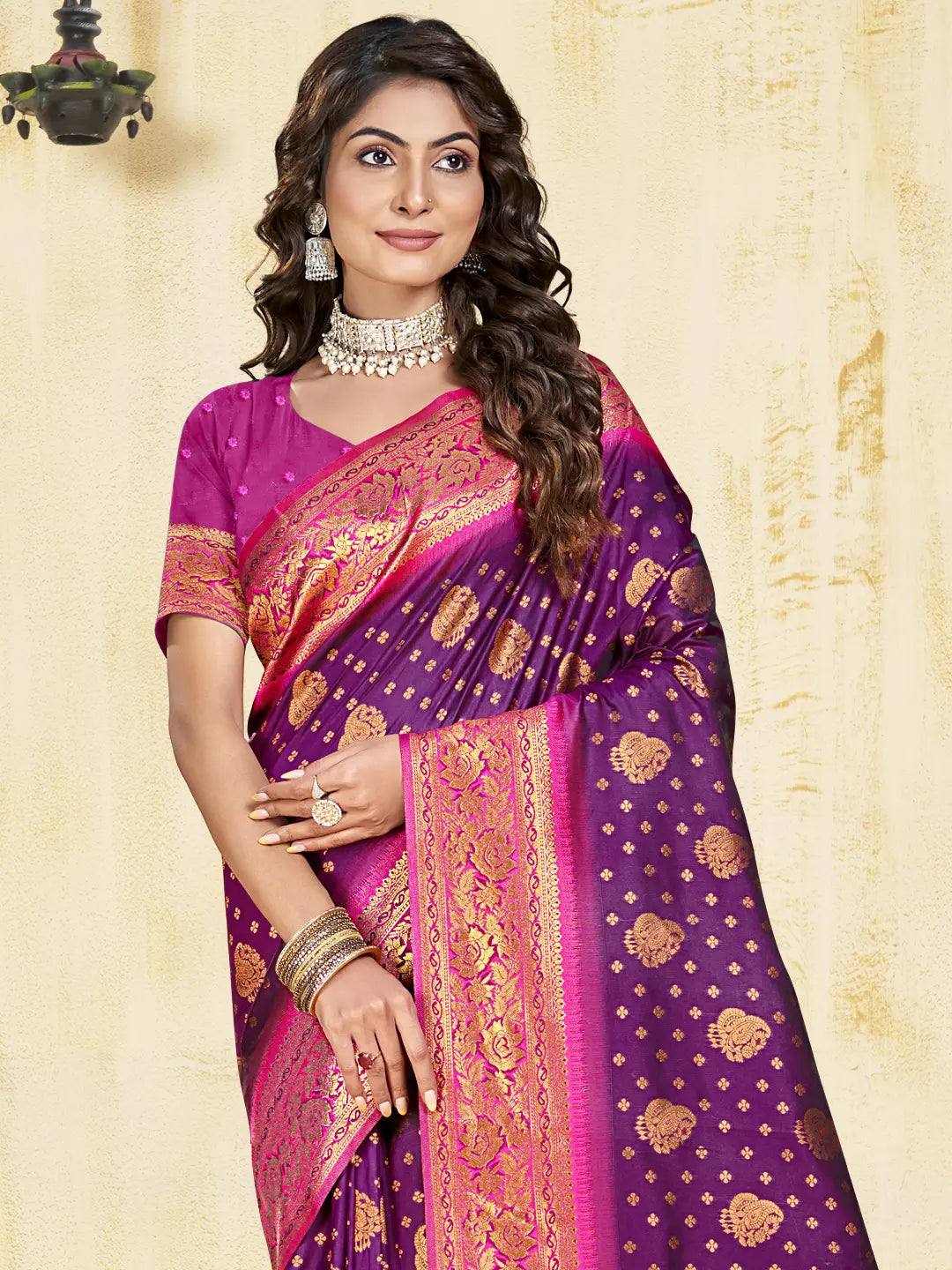 Wine Silk Saree