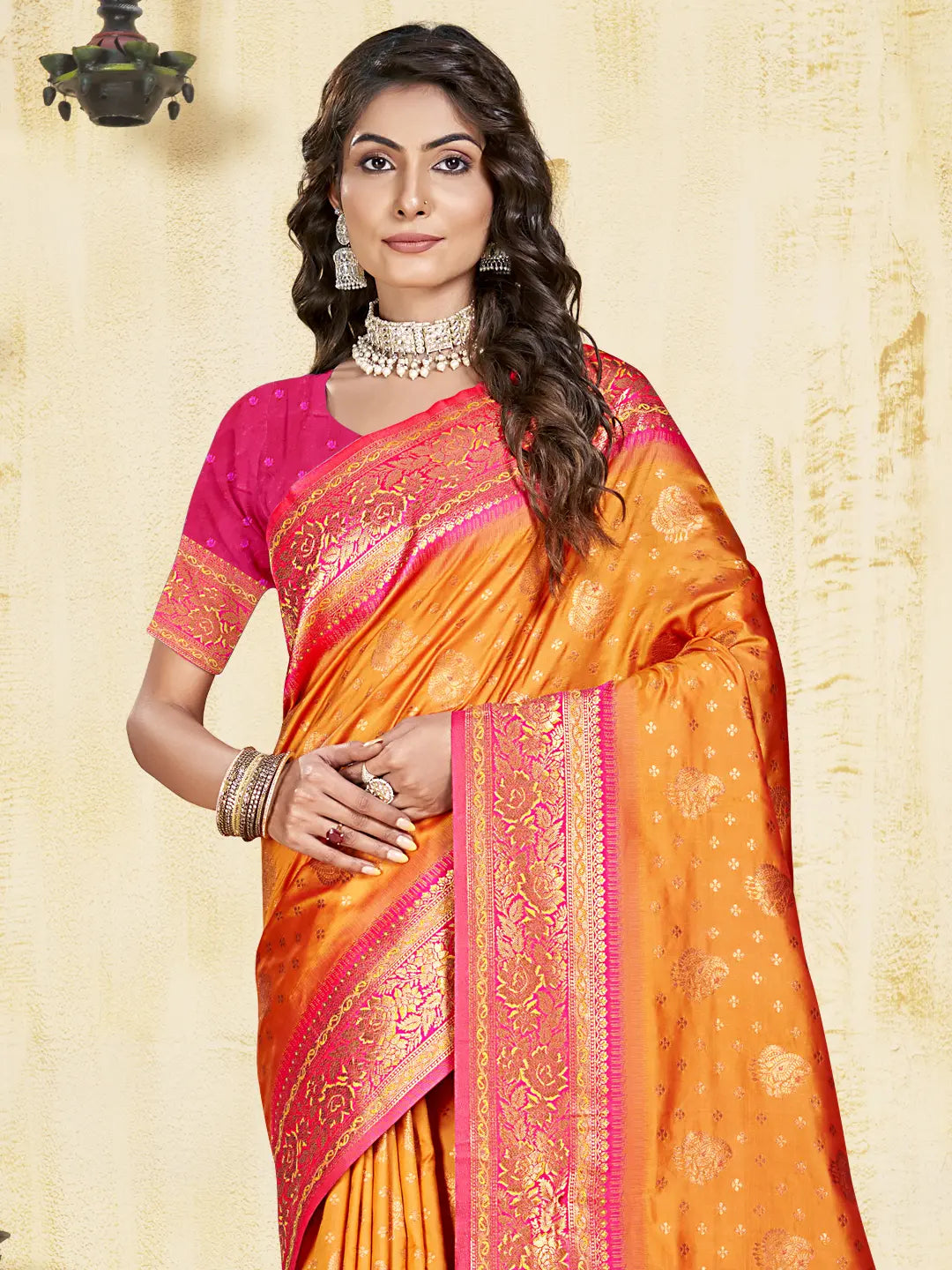 Orange Silk Saree