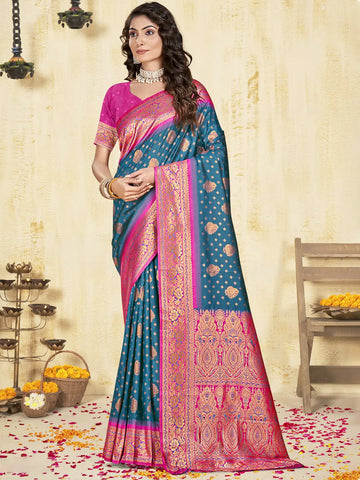 Blue Silk Saree