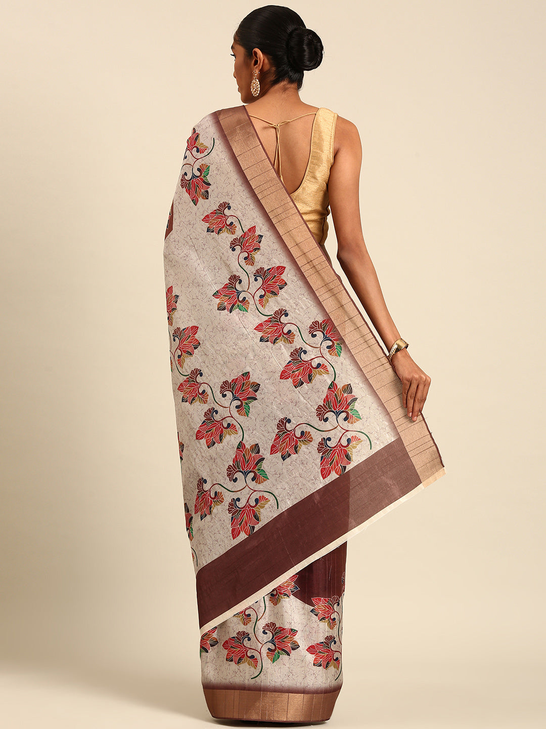 Multi Color Cotton Digital Printed Saree