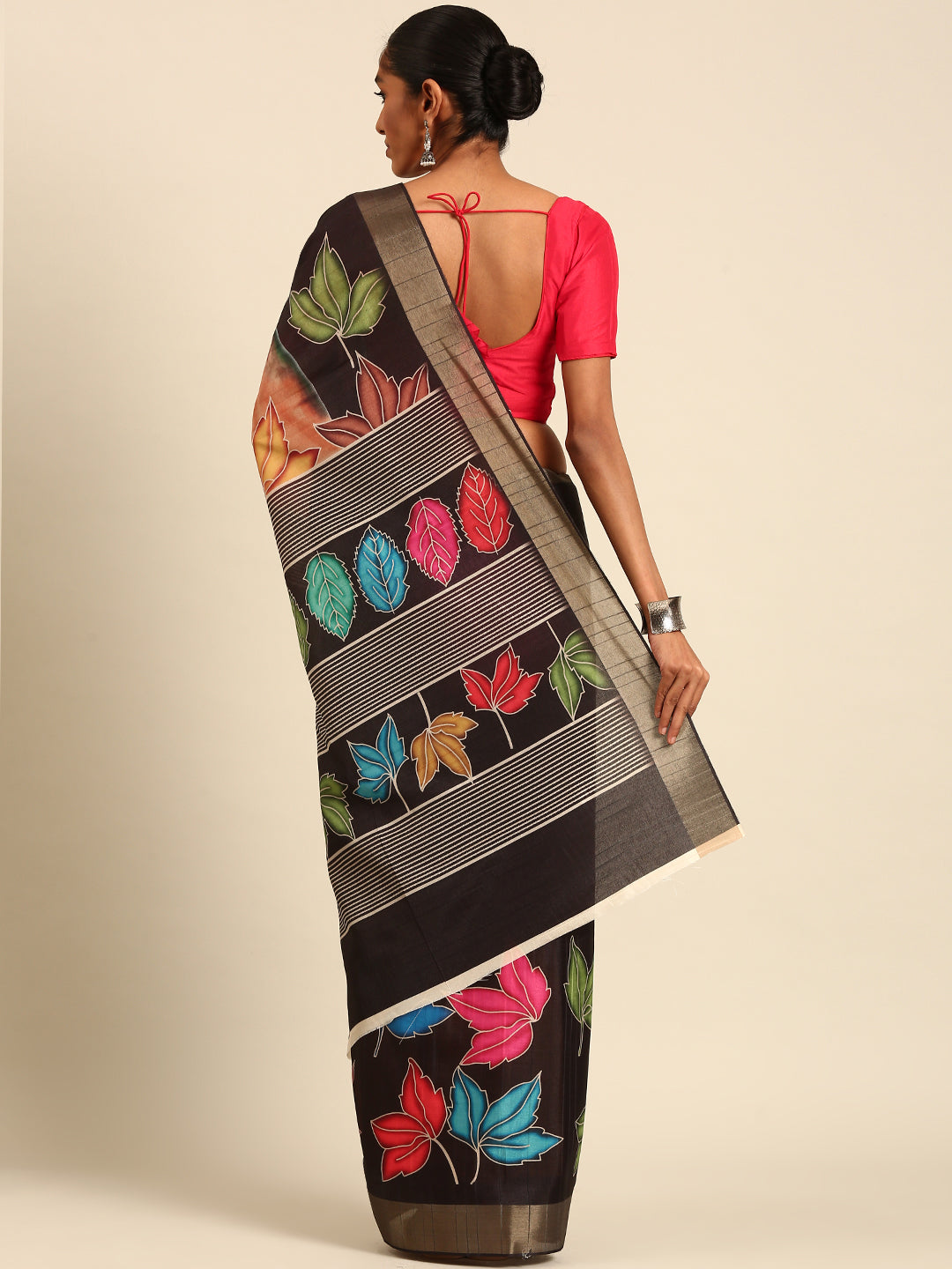 Multi Color Cotton Digital Printed Saree