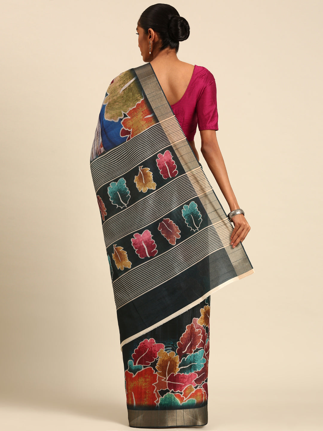 Multi Color Cotton Digital Printed Saree